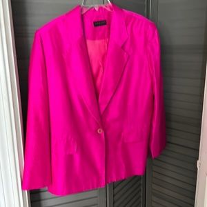 Hot Pink Silk Blazer